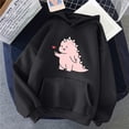 thumbnail image 4 of Gibobby Túnica de moda Ladys Drawstring Warm Hoodie Casual Long mangas impresas Pullover Suatshirt Top （Negro， L), 4 of 5