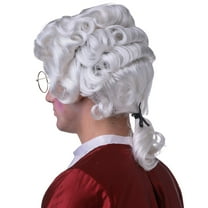 Colonial Man White Wig Costume Accessory