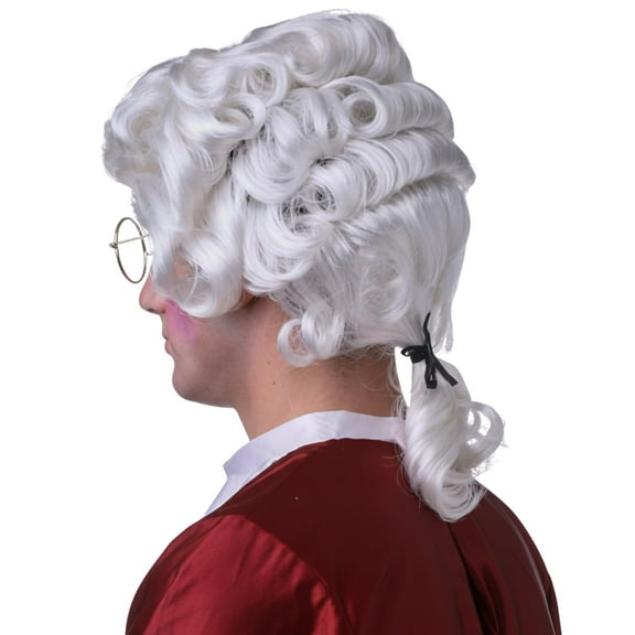 Colonial Man White Wig Costume Accessory