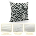 thumbnail image 4 of COMIO  Square Black White Minimalist Abstract Stripes Chenille Jacquard Cushion Case Luxury Modern Throw Pillow Cover Decorative Pillow for Couch Sofa Living Room Bedroom Car, 4 of 5