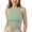 BC29_Cyan, variant on Lumtrix Girls Crew Neck Ribbed Cropped Tank Top Yoga Athletic Casual Sport Bras Fashion Sleeveless T-Shirt Royal Blue 140