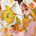 thumbnail image 4 of Women's Casual Two-Piece Set Cotton Linen Printed Shirt and Trousers Set, 4 of 5