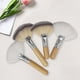 thumbnail image 5 of 4 brochas de maquillaje faciales con mango de madera para mujer, cerdas suaves y esponjosas, aplicador de arcilla y barro facial, herramientas de belleza., 5 of 7