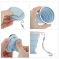 thumbnail image 3 of Unique Bargains 1 Pc Collapsible Cup Portable Small Folding Cup Bears Design Folded Height 1.4cm Camping Water Cup 180ml Light Blue, 3 of 5