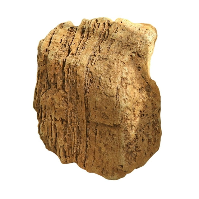 koolsoo Figurine de Roche Paysage Artificielle Pierre Décorative pour Cour Rocaille Extérieure 25x16x22cm