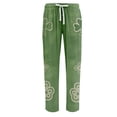 thumbnail image 5 of Domuza St Patricks Day Pajama Pants Men Shamrock Clover Drawstring Stretch Waist Pjs Trousers Loose Fit Soft Lounge Sleepwear with Pockets Dark Green 2XL, 5 of 6