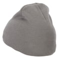 thumbnail image 2 of Mardi Gras Fleur de Lis Embroidered 8 Inch Knitted Short Beanie - Grey OSFM, 2 of 5