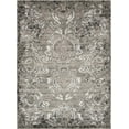 thumbnail image 1 of Unique Loom Botanical Collection Vintage Floral Transitional Indoor and Outdoor Flatweave Area Rug, 9 x 12 Feet, Light Gray/Black, 1 of 1