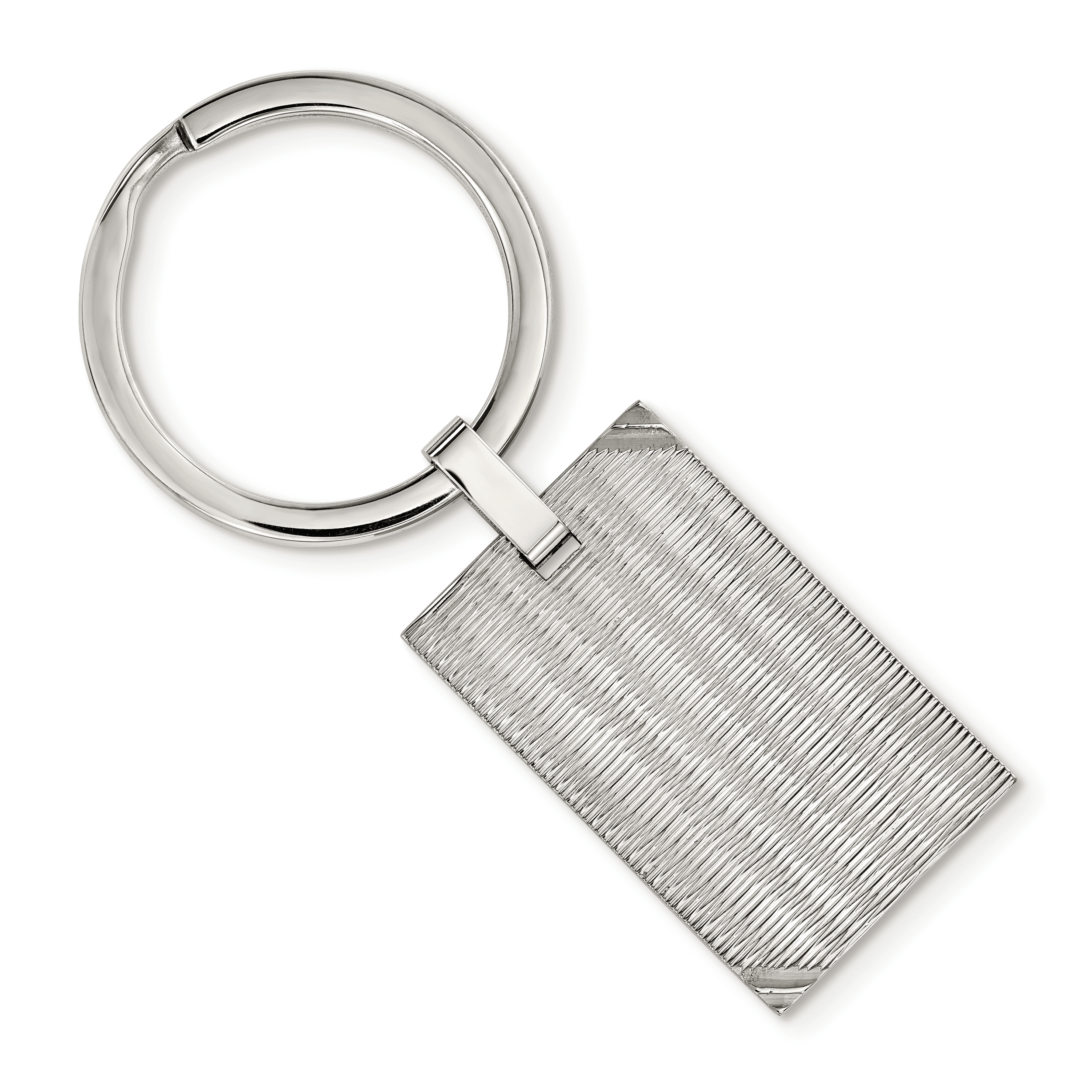 Saris and Things Stainless Steel Brushed Dad Key Ring 