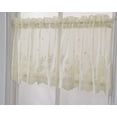 thumbnail image 4 of Lace Floral Valances Pastoral Embroidery Semi Sheer Curtain, Lace Valance Short Curtain for Cafe Bedroom Dinning Room Kitchen Decor Elegant Flower Leaves Curtain, 1Pack, 4 of 6