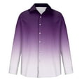 thumbnail image 4 of Lumtrix Mens Tie Dye Shirt Long Sleeve Dress Shirt Work Casual Slim-Fit Formal Dress Shirt Business Casual Button Down Shirts Light Purple XL, 4 of 5
