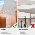 thumbnail image 5 of Yescom 2 Pack 3 Ft 97% UV Block Triangle Sun Shade Sail Canopy Outdoor Awning Yard, 5 of 11