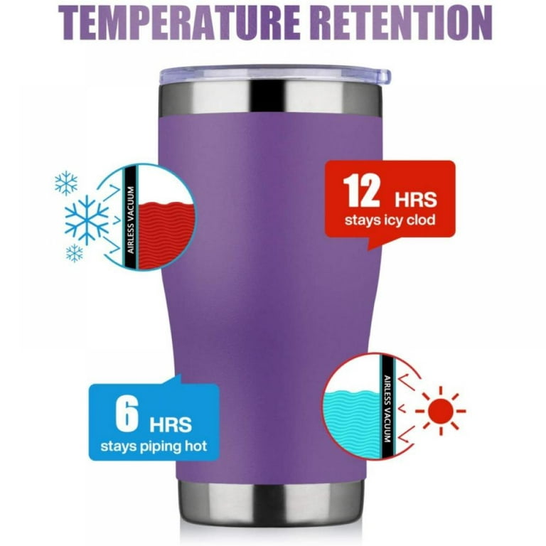 20oz Stainless Steel Tumbler,Vacuum Insulated Coffee Cup Tumblers with  Lid,Double Wall Powder Coated Travel Mug Gift for Women Man,Thermal Cups  Keep