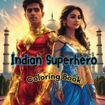 Indian Superheroes Coloring Book: Vibrant Pages of Heroic Deeds and Culture (Great Fun Book for Kids, Male, Female, and , (Paperback)