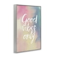 thumbnail image 4 of Stupell Industries Good Vibes Only Ombre Typography Painting Gray Framed Art Print Wall Art, 12 x 18, 4 of 10