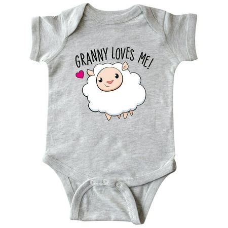 

Inktastic Granny Loves Me- cute sheep Gift Baby Boy or Baby Girl Bodysuit