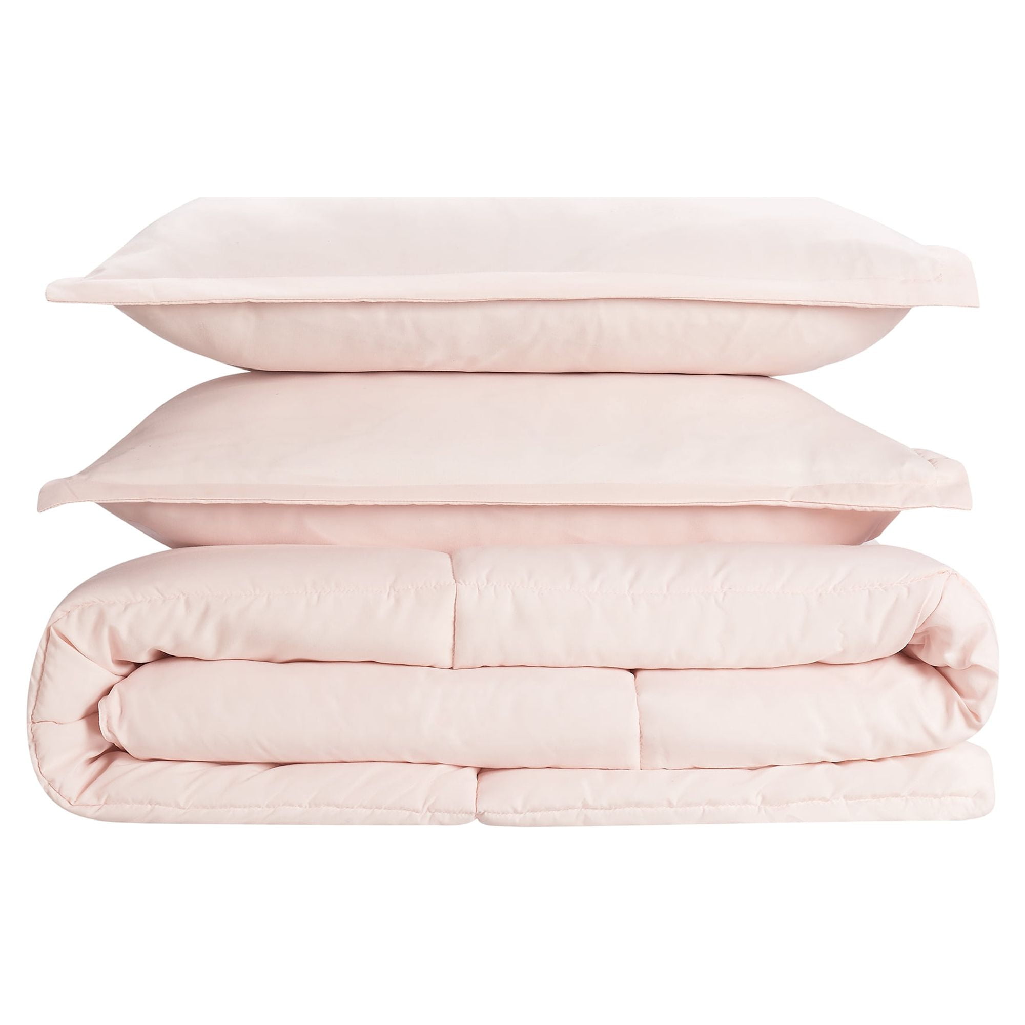 Serta Simply 3-Piece Clean Antimicrobial Blush Pink Comforter Set, King