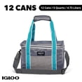 thumbnail image 3 of (2 pack) Igloo Heritage Lunch Companion Cooler Bag, 12 Can Capacity, Teal, Soft Side Lunch Cooler for Work or Play, 3 of 22