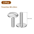 thumbnail image 3 of M6x25mm Extra Large Flat Head Slotted Screws, 2 Pack 304 Stainless Steel Bolts, 3 of 5