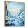 thumbnail image 2 of Designart "Blue Winter Glacier Ice wall art" Landscape & Nature Floater Framed Wall Art Print, 2 of 7