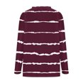 thumbnail image 3 of Jalioing Striped Pullover Tee for Women V Neck Long Sleeve Oversized Shirts Plus Size Casual Loose Blouses with Pocket, 3 of 5