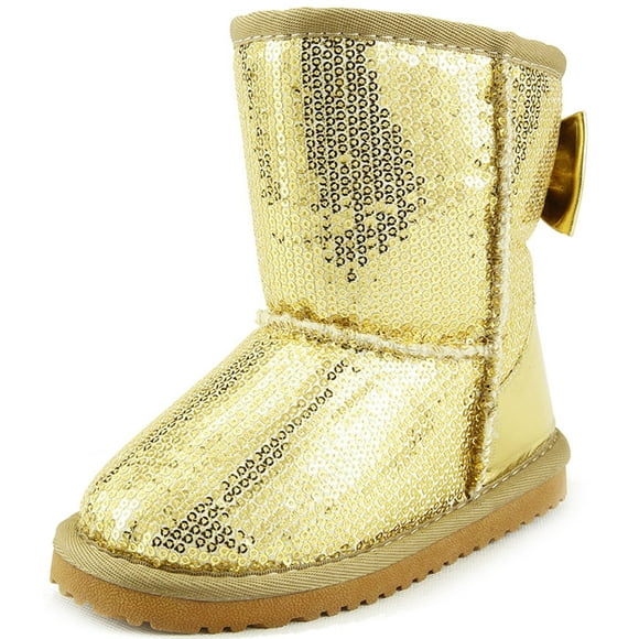 The Doll Maker Metallic Gold Sequins Snow boot - FBA1641707-1
