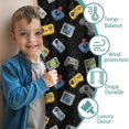 thumbnail image 3 of Blackout Kids Curtains,Retro Consoles Games Icons Black Pattern Childrens Insulated Curtains Set Of 2,Bedroom Essentials,Toddler Room Decor 42"x54", 3 of 5