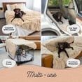 thumbnail image 3 of Best Friends by Sheri Calming Shag Cat and Dog Blanket with Non-Skid, Water Resistant Base, Machine Washable, Taupe, 60" x 80", 3 of 7