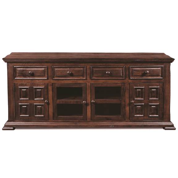 Crafters and Weavers 73" Keystone Panel Door TV Standin Brown