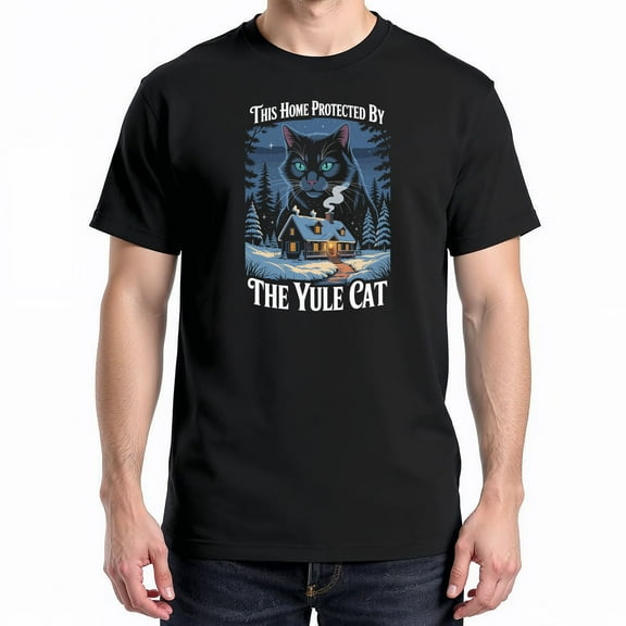 Yule Cat T-Shirt – Icelandic Folklore Christmas Theme – Holiday Protection Gift