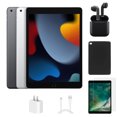 thumbnail image 1 of Refurbished Apple iPad 9th Gen A2602 (WiFi) 64GB Space Gray (Grade B) Bundle with Case, Wireless Earbuds,Tempered Glass Screen Protector, 1 of 4