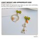 thumbnail image 4 of Carrot Bunny Drop Earrings for Women Imitation Pearl Dangle 5Pairs, 4 of 4