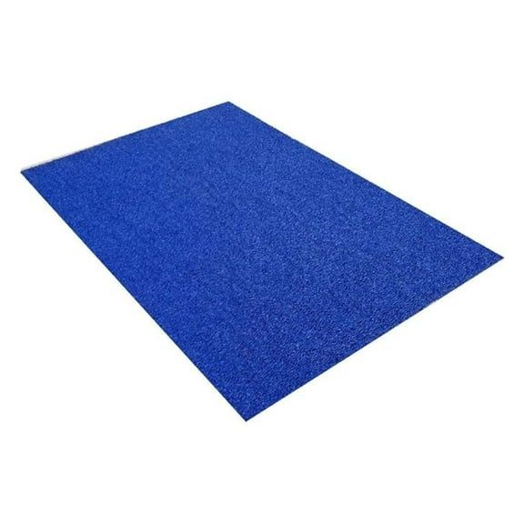 VinLoop Vinyl Mat – 4x2 ft Blue Anti-Slip Mat for Pool, Shower, Locker Room - Drains Water, Comfortable Looped Texture by MattingExperts