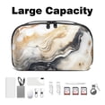 thumbnail image 3 of Marble Charger Case USB Organizer Wire Cord Travel Organizer Cord Case, Oxford Cloth Waterproof Electronics Digital Storage Bag, 5.9x9.44x3.14 in., 3 of 6