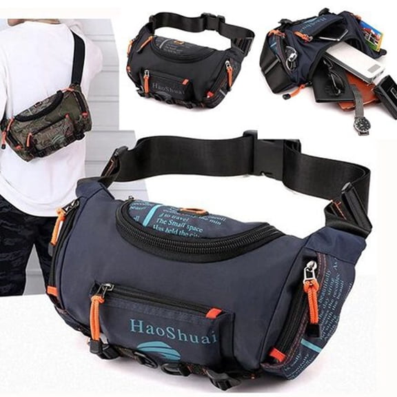 Hfnxid Waterproof Fanny Pack Crossbody Outdoor Sling Bag With Adjustable Strap Travel Shoulder Backpack