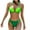 Green, variant on WREESH Womens Bikini Sets Split Bikini Two-Piece Print Beach Swimsuit Beachwear Bathing Suits Beach Bathing Suit Green