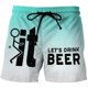 thumbnail image 2 of Augper Men's Slim Swim Shorts Printing Pockets Quick Dry Swimsuit Sports Swim Trunks, 2 of 4