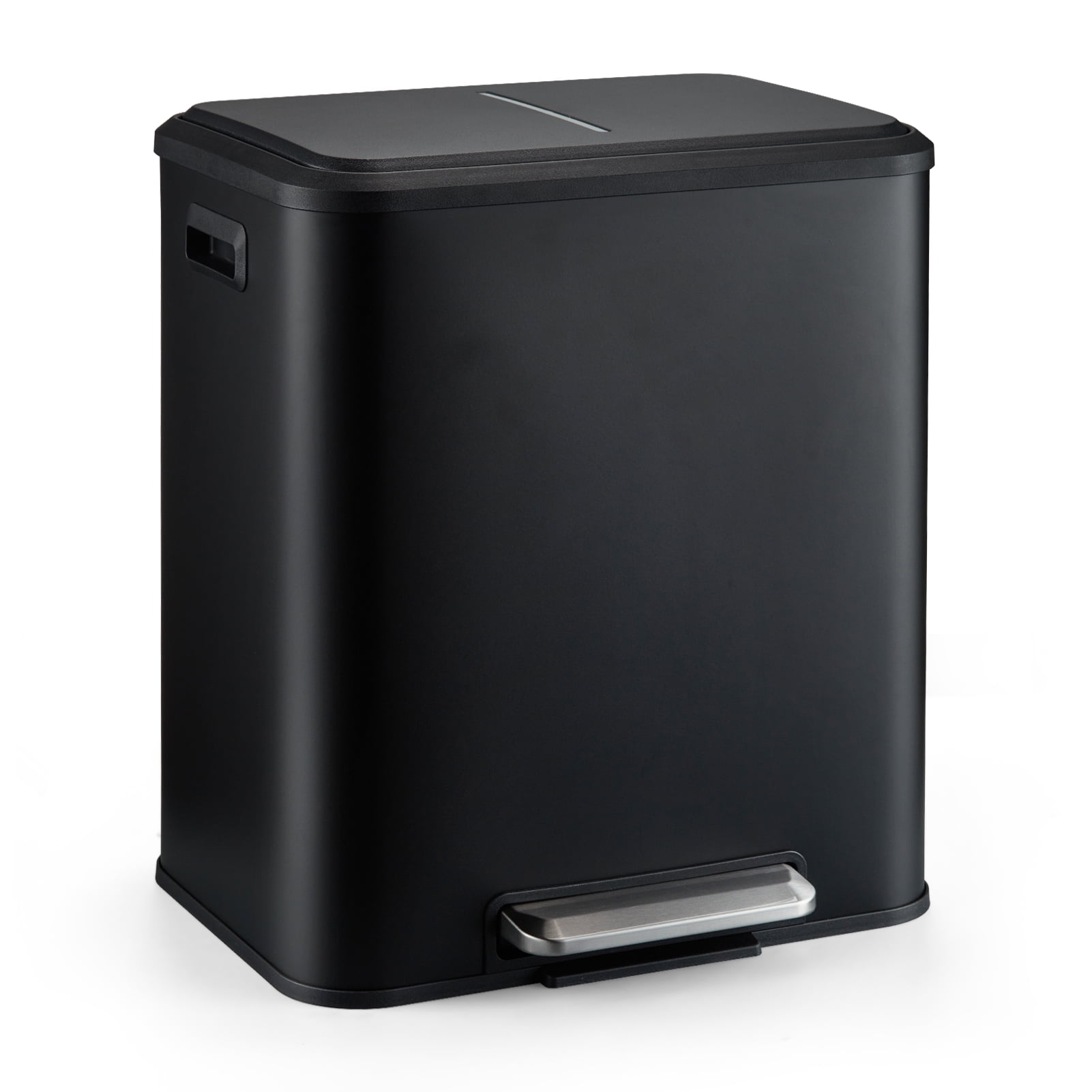 Garvee Dual Trash Can for Recycling and Trash, 2 x 4 Gallon