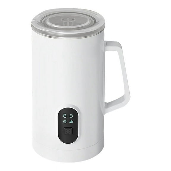 4-in-1 Electric Milk Frother 400W 590ml Hot and Cold Milk Foamer Silent Operation Stainless Steel Milk US Plug B