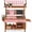 Pink, variant on Best Choice Products Deluxe Wooden Outdoor Mud Kitchen for Kids w/ Canopy, Water Tank, Faucet & 11pc Accessories - Pink