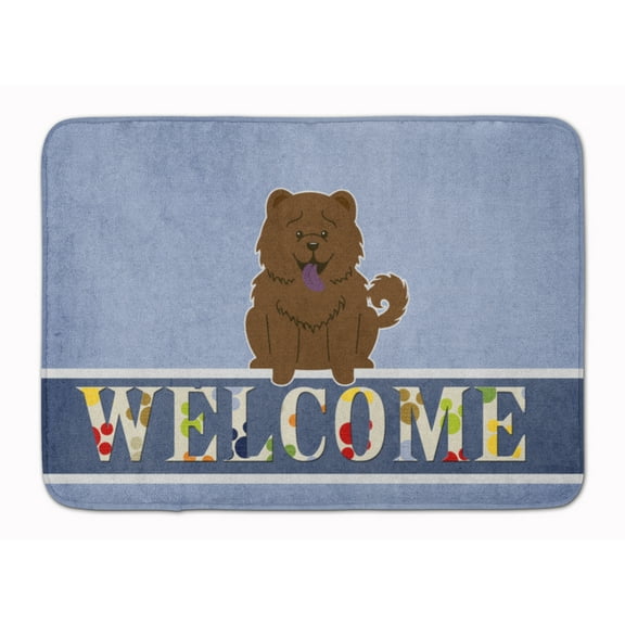 Carolines Treasures BB5722RUG Chow Chow Chocolate Welcome Machine Washable Memory Foam Mat 19 X 27" multicolor