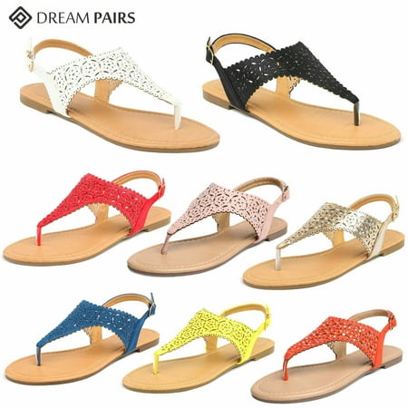 

Women‘s T-Strap Rhinestone Flip Flops Flat Sandals Beach Shoes