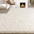 thumbnail image 4 of Janvonne Area Rugs for Living Room，Soft Fluffy Shaggy Bedside Rug,Indoor Floor Carpet for Bedroom Dorms, Nursery Rooms, Home Decor,9x12ft,Cream White, 4 of 8