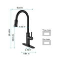 thumbnail image 2 of Brushed Nickel Kitchen Faucet with Pull-Down Sprayer – High Arc 360° Rotating Stainless Steel Faucet, Single Hole, Ceramic Valve & 1.8 GPM Flow, 2 of 8
