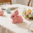 thumbnail image 4 of Xecvkr Easter Fluffy Bunny Decor Foam Mini Spring Tabletop Decoration Cute Figurine Basket Mantel Centerpiece Kid Safe Lightweight Group Display 1pcs Pink, 4 of 6