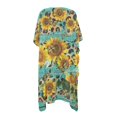 thumbnail image 2 of HELLHERO Butterfly and Sunflower Pattern Bathing Suit Cover Up High Quality Fabrics Stylish Free Size Bikini Cover Up for Women, 2 of 6