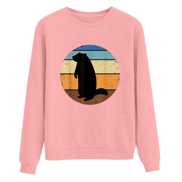 Gibobby Sudadera con forro polar Mujer sudadera de – Sudadera del día de la Sudadera cómoda para mujer para de la (tipo 3)(Rosa, XL)
