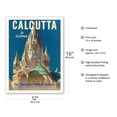 thumbnail image 2 of Calcutta India by Clipper - Pareshnath Jain Temple - Vintage Airline Travel Poster c.1951 - Bamboo Fine Art 290gsm Paper (Unframed) 12x16in, 2 of 4