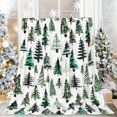 thumbnail image 2 of Christmas Fuzzy Blanket Watercolor Pine Tree Forest Throw Blanket Xmas Soft Cozy Flannel Blanket for Home Party Bed Sofa Couch, 50 x 60 Inch, 2 of 6