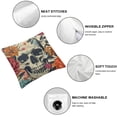 thumbnail image 6 of BANET Satin Pillowcase for Hair and Skin Pillowcase Standard Size Skull Bone Flower Rose Floral Pillow Cases Cooling Satin Pillow Covers with Zipper Closure Pillow Cases Set of 2 24x24in, 6 of 7